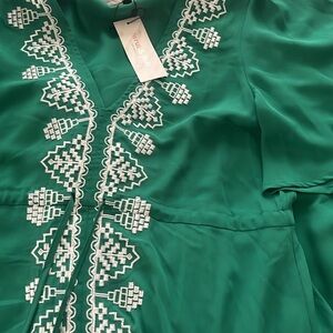 GREEN embroidered dress